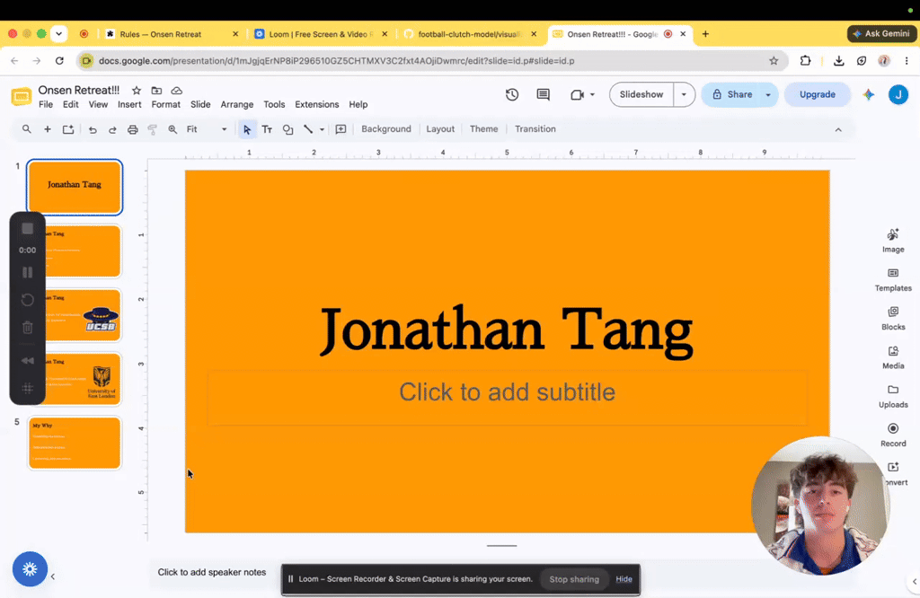 Jonathan Tang — Hackathon entry